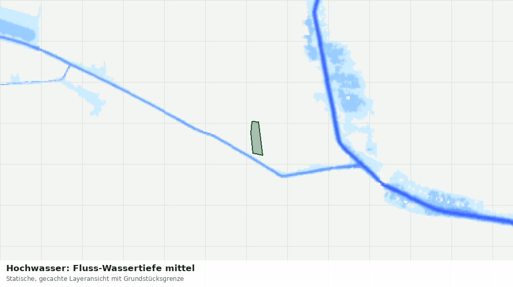 Statische Kartenansicht: Hochwasser: Fluss-Wassertiefe mittel