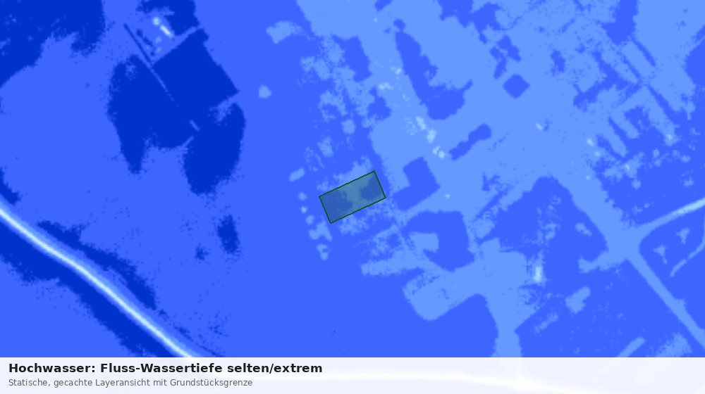 Statische Kartenansicht: Hochwasser: Fluss-Wassertiefe selten/extrem