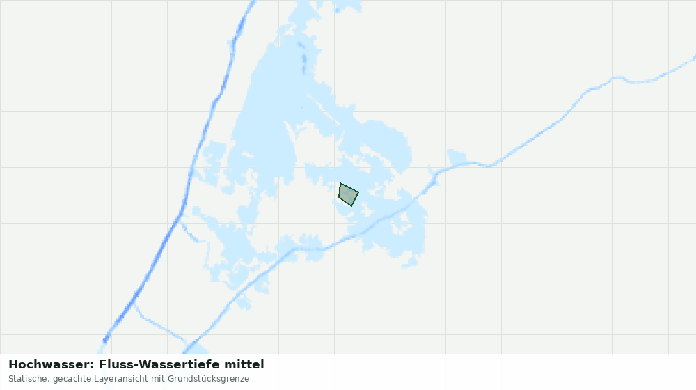 Statische Kartenansicht: Hochwasser: Fluss-Wassertiefe mittel