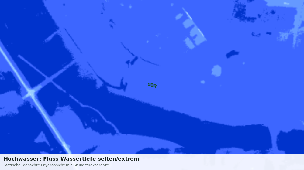 Statische Kartenansicht: Hochwasser: Fluss-Wassertiefe selten/extrem