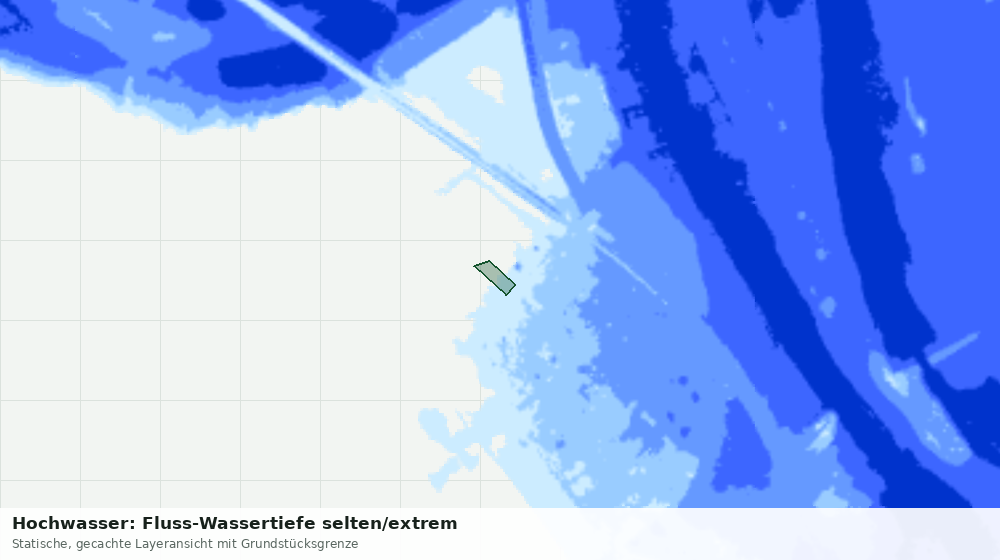 Statische Kartenansicht: Hochwasser: Fluss-Wassertiefe selten/extrem