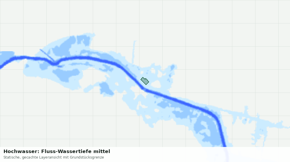 Statische Kartenansicht: Hochwasser: Fluss-Wassertiefe mittel