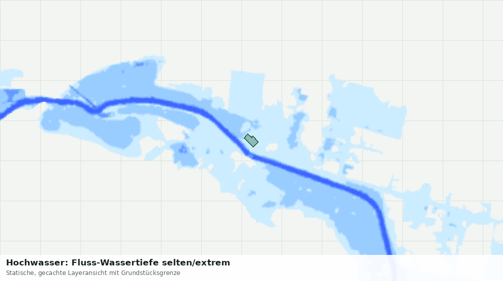 Statische Kartenansicht: Hochwasser: Fluss-Wassertiefe selten/extrem
