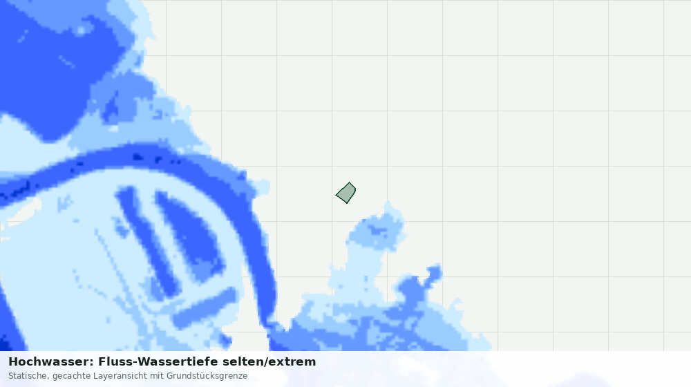 Statische Kartenansicht: Hochwasser: Fluss-Wassertiefe selten/extrem
