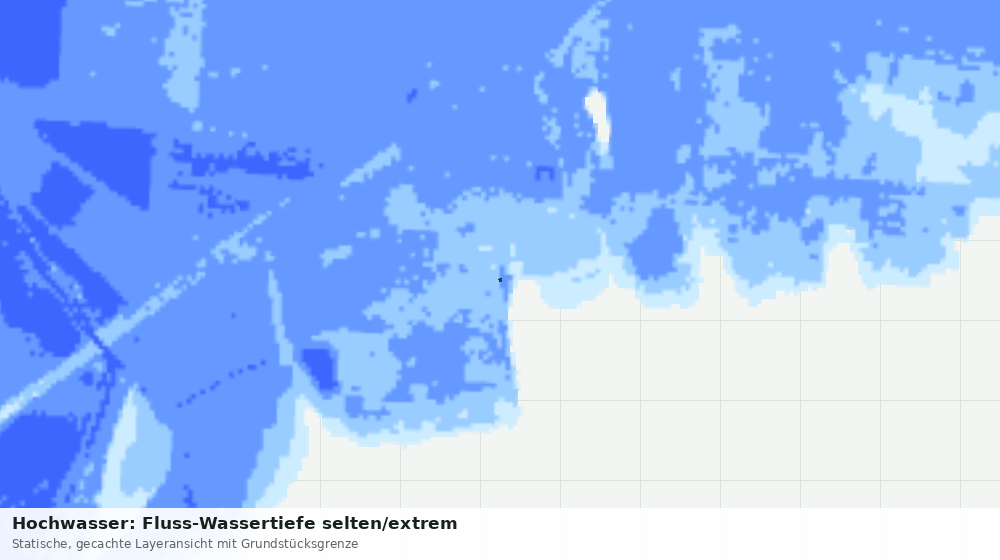 Statische Kartenansicht: Hochwasser: Fluss-Wassertiefe selten/extrem