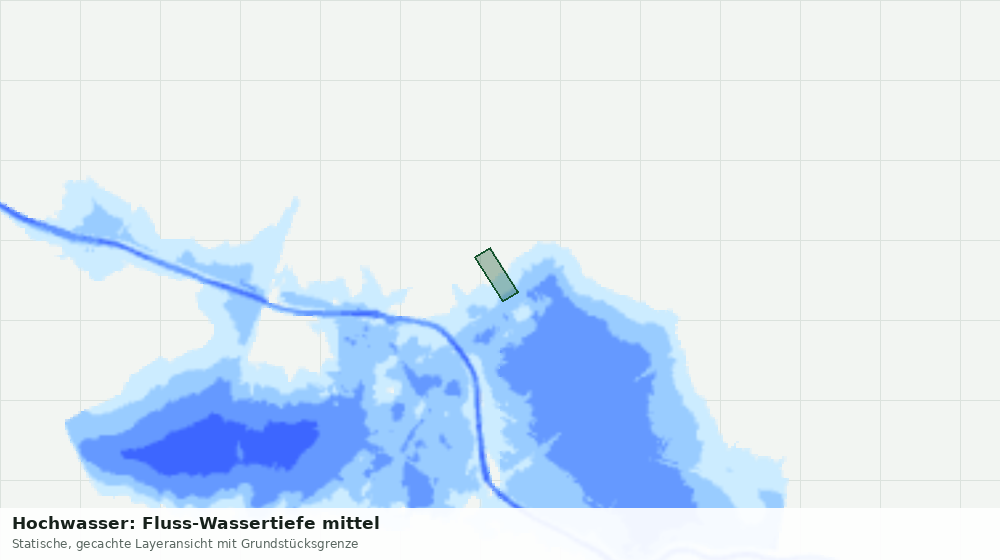 Statische Kartenansicht: Hochwasser: Fluss-Wassertiefe mittel