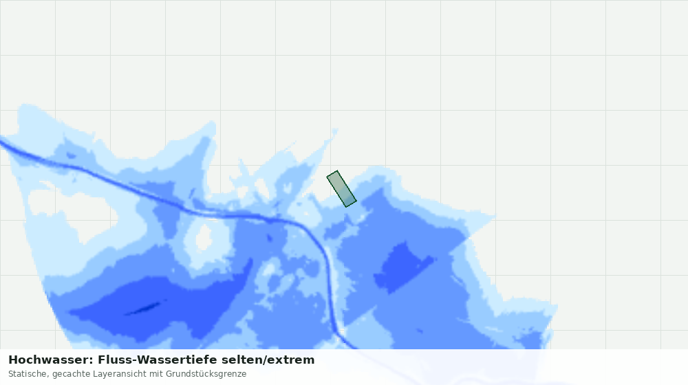 Statische Kartenansicht: Hochwasser: Fluss-Wassertiefe selten/extrem