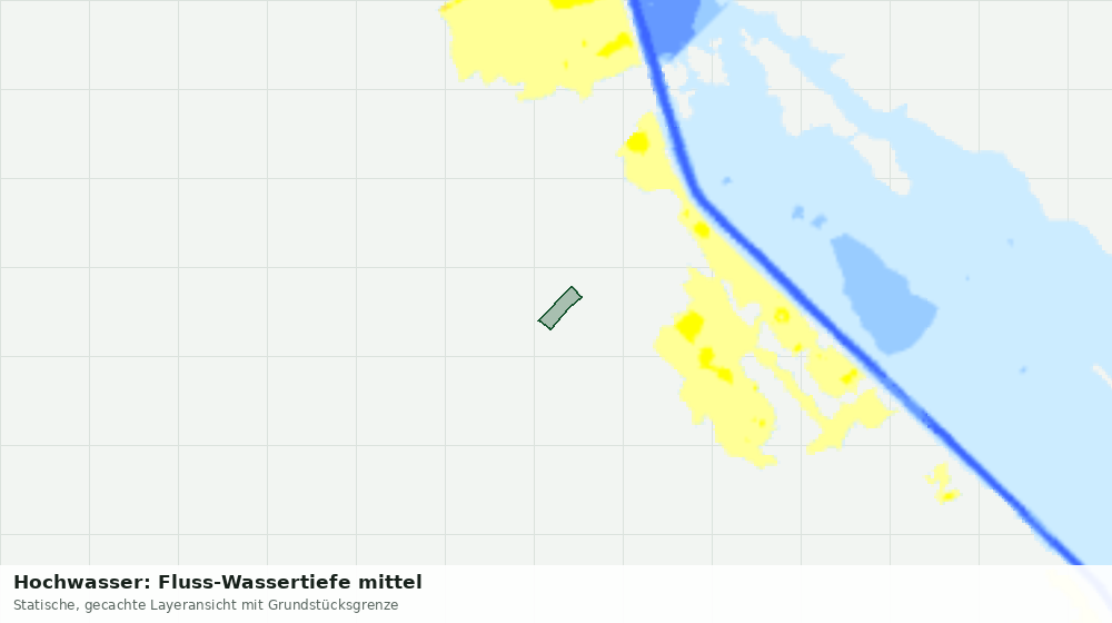Statische Kartenansicht: Hochwasser: Fluss-Wassertiefe mittel