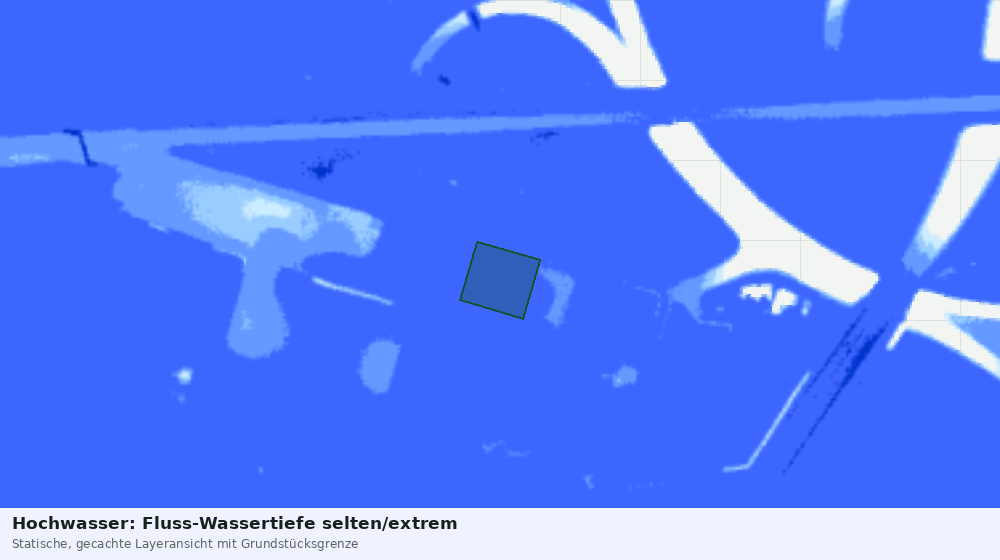 Statische Kartenansicht: Hochwasser: Fluss-Wassertiefe selten/extrem