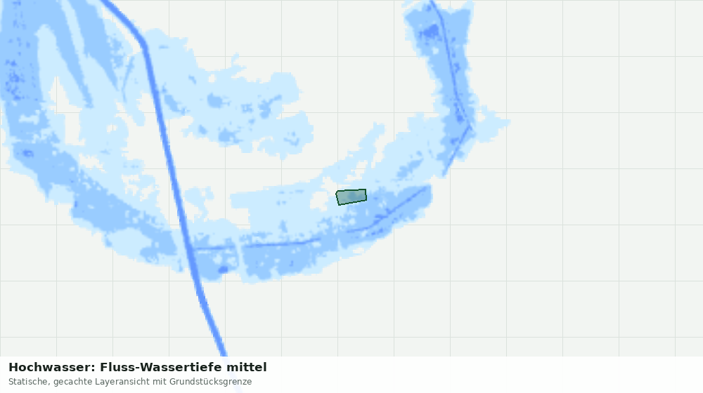 Statische Kartenansicht: Hochwasser: Fluss-Wassertiefe mittel
