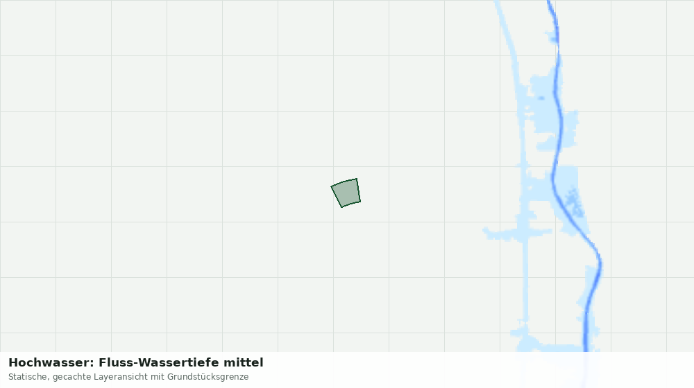 Statische Kartenansicht: Hochwasser: Fluss-Wassertiefe mittel