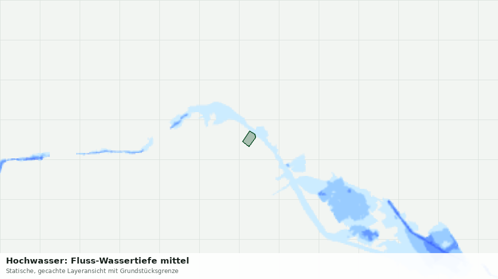 Statische Kartenansicht: Hochwasser: Fluss-Wassertiefe mittel