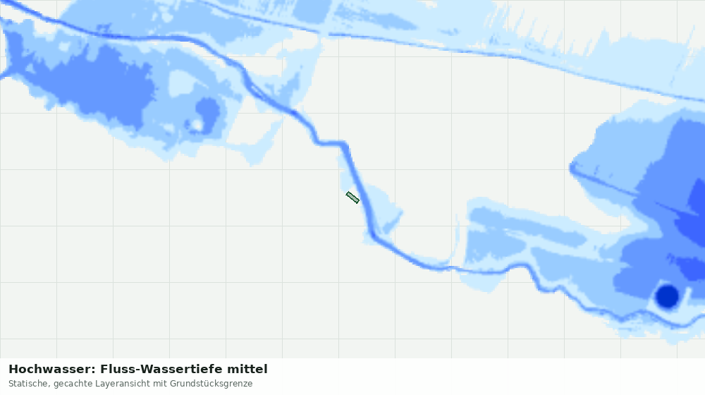 Statische Kartenansicht: Hochwasser: Fluss-Wassertiefe mittel