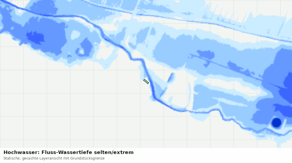 Statische Kartenansicht: Hochwasser: Fluss-Wassertiefe selten/extrem