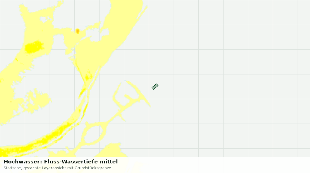 Statische Kartenansicht: Hochwasser: Fluss-Wassertiefe mittel