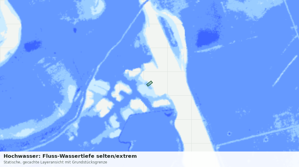 Statische Kartenansicht: Hochwasser: Fluss-Wassertiefe selten/extrem