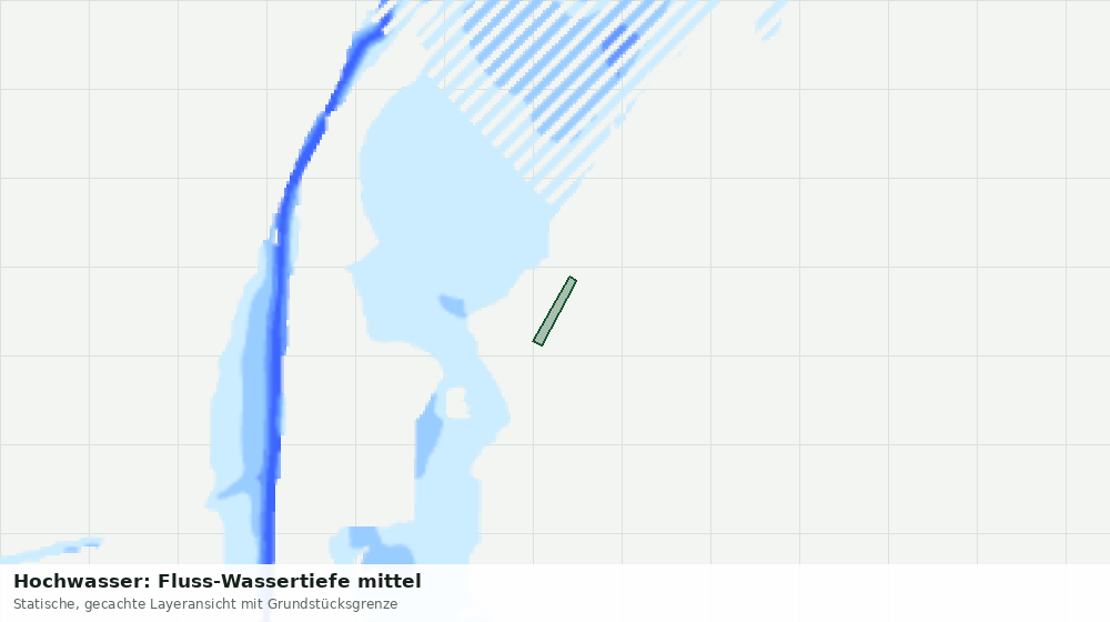 Statische Kartenansicht: Hochwasser: Fluss-Wassertiefe mittel