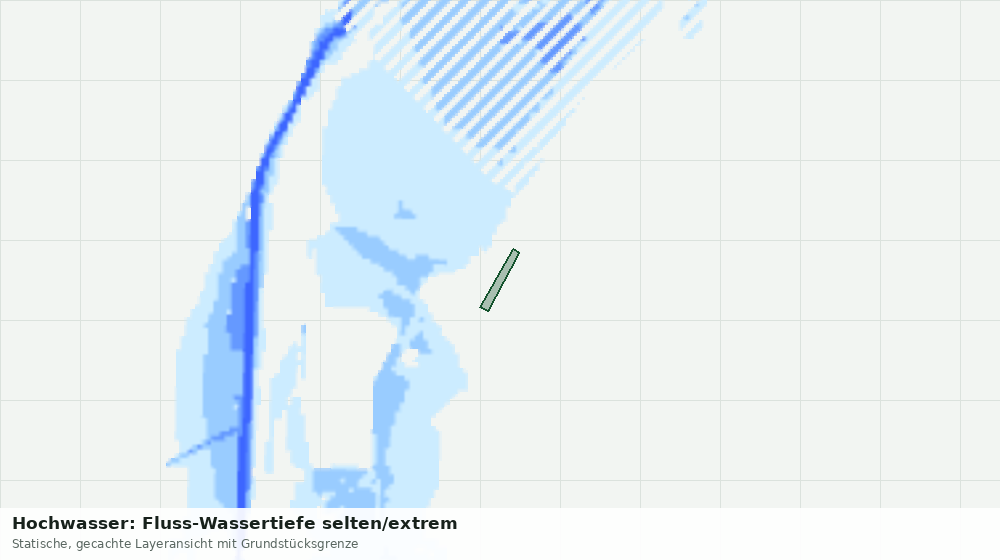 Statische Kartenansicht: Hochwasser: Fluss-Wassertiefe selten/extrem
