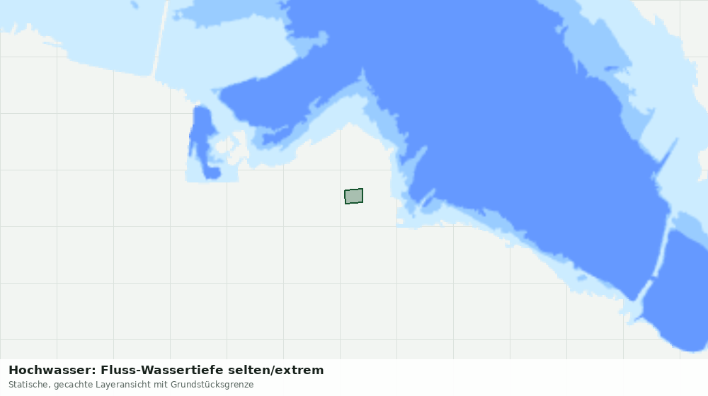 Statische Kartenansicht: Hochwasser: Fluss-Wassertiefe selten/extrem