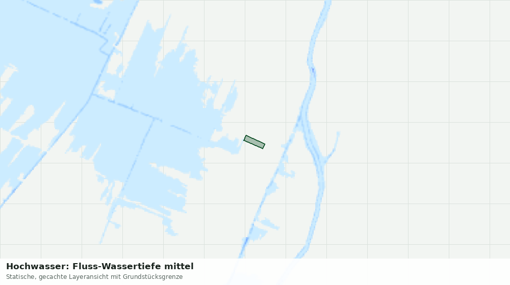 Statische Kartenansicht: Hochwasser: Fluss-Wassertiefe mittel