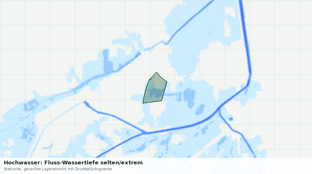 Statische Kartenansicht: Hochwasser: Fluss-Wassertiefe selten/extrem