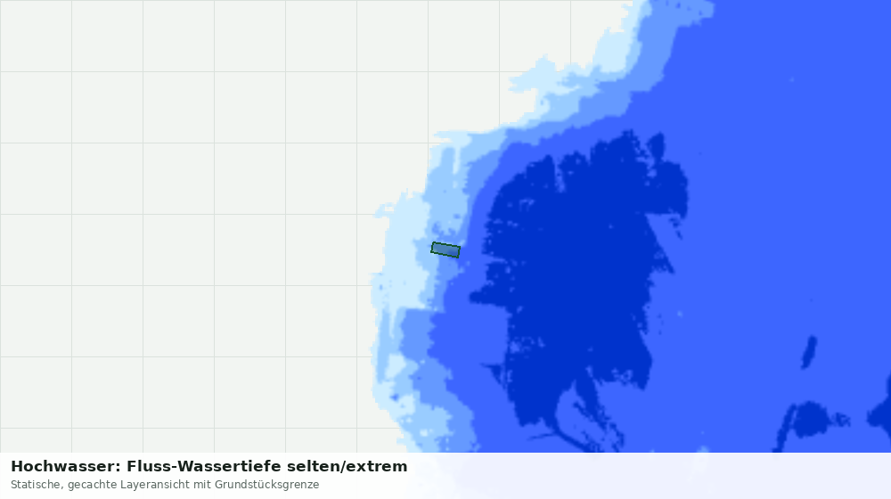 Statische Kartenansicht: Hochwasser: Fluss-Wassertiefe selten/extrem