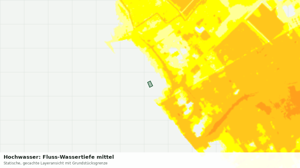 Statische Kartenansicht: Hochwasser: Fluss-Wassertiefe mittel