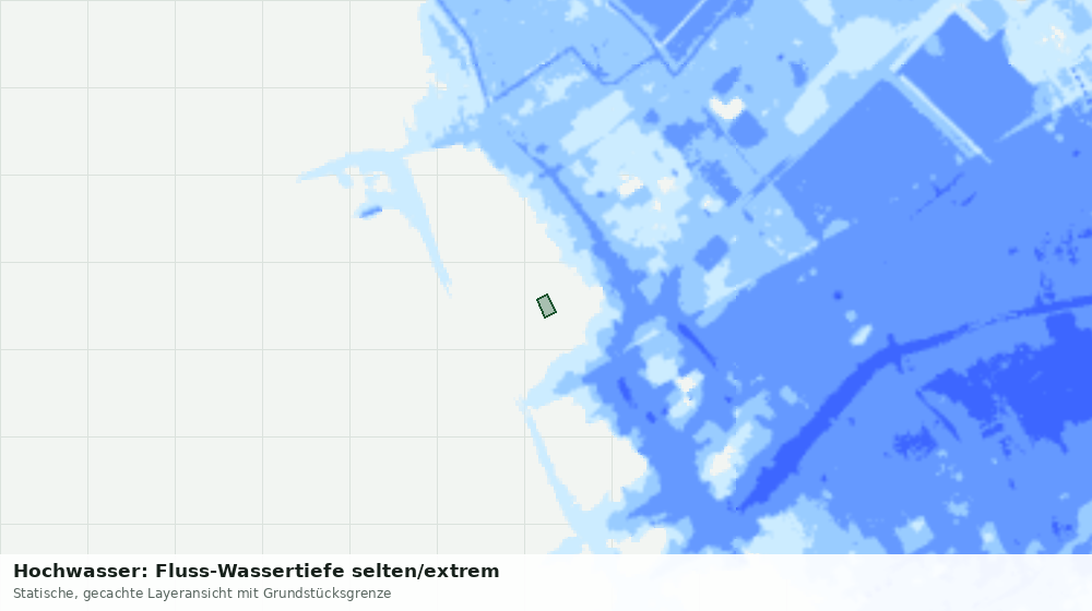 Statische Kartenansicht: Hochwasser: Fluss-Wassertiefe selten/extrem