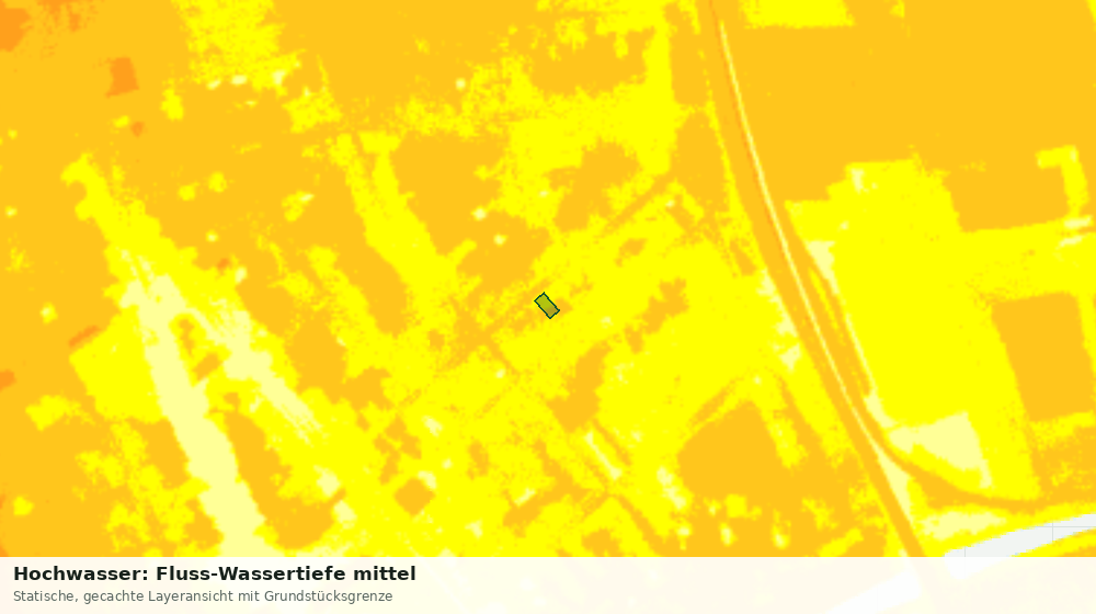 Statische Kartenansicht: Hochwasser: Fluss-Wassertiefe mittel