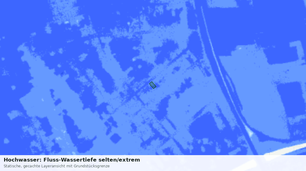 Statische Kartenansicht: Hochwasser: Fluss-Wassertiefe selten/extrem