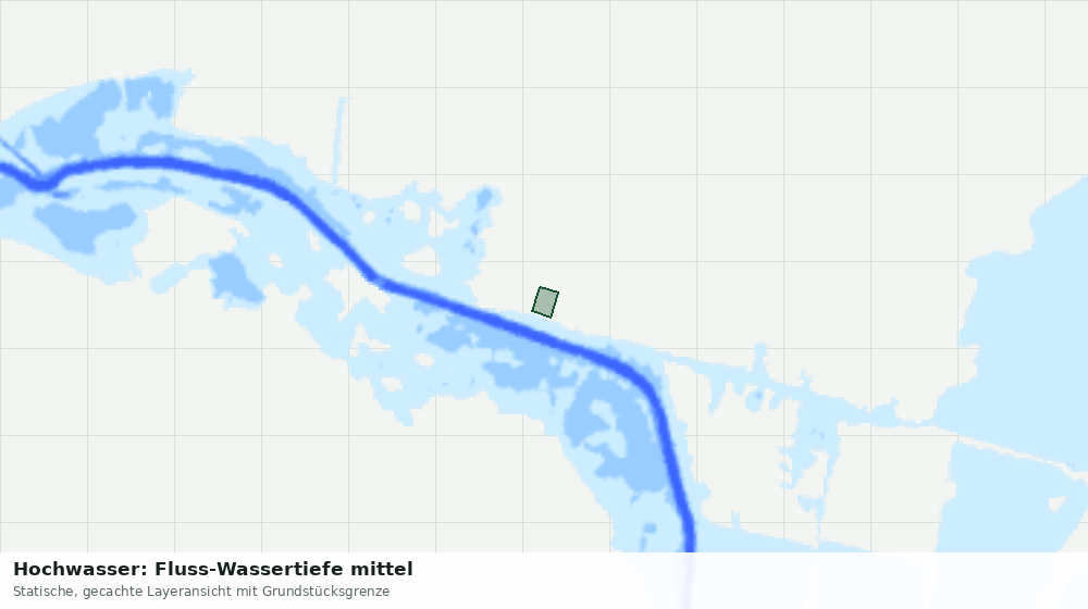 Statische Kartenansicht: Hochwasser: Fluss-Wassertiefe mittel