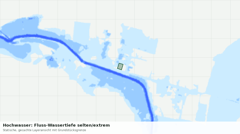 Statische Kartenansicht: Hochwasser: Fluss-Wassertiefe selten/extrem