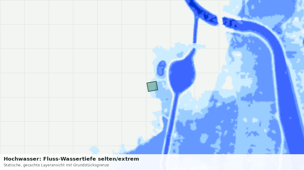 Statische Kartenansicht: Hochwasser: Fluss-Wassertiefe selten/extrem