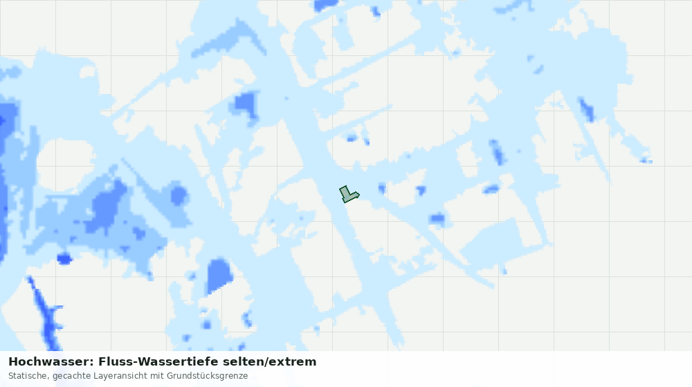 Statische Kartenansicht: Hochwasser: Fluss-Wassertiefe selten/extrem