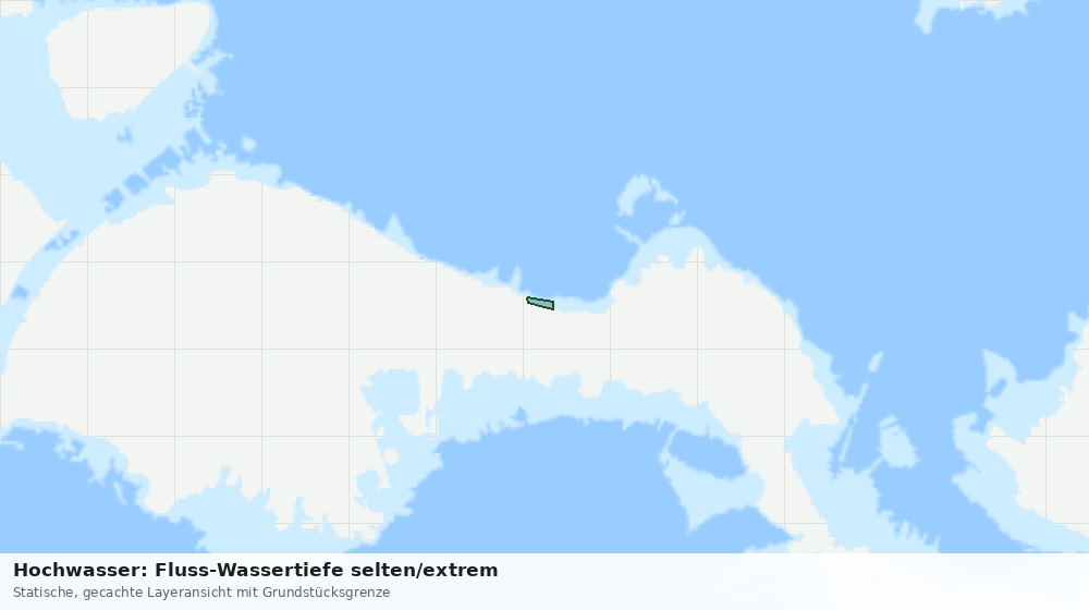Statische Kartenansicht: Hochwasser: Fluss-Wassertiefe selten/extrem