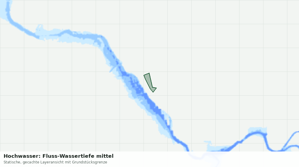 Statische Kartenansicht: Hochwasser: Fluss-Wassertiefe mittel