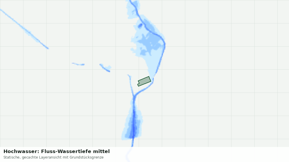 Statische Kartenansicht: Hochwasser: Fluss-Wassertiefe mittel