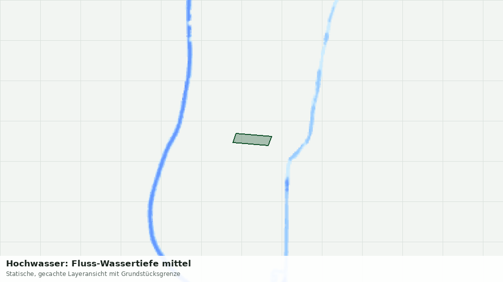 Statische Kartenansicht: Hochwasser: Fluss-Wassertiefe mittel