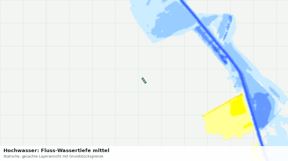 Statische Kartenansicht: Hochwasser: Fluss-Wassertiefe mittel