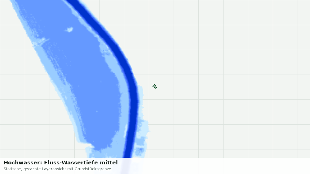 Statische Kartenansicht: Hochwasser: Fluss-Wassertiefe mittel