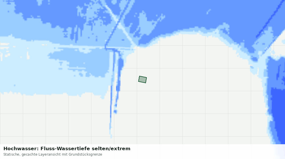 Statische Kartenansicht: Hochwasser: Fluss-Wassertiefe selten/extrem