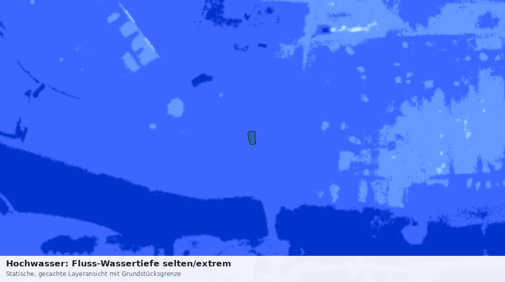 Statische Kartenansicht: Hochwasser: Fluss-Wassertiefe selten/extrem