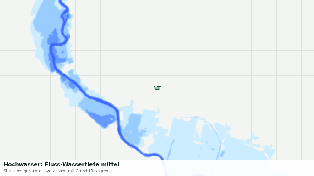 Statische Kartenansicht: Hochwasser: Fluss-Wassertiefe mittel