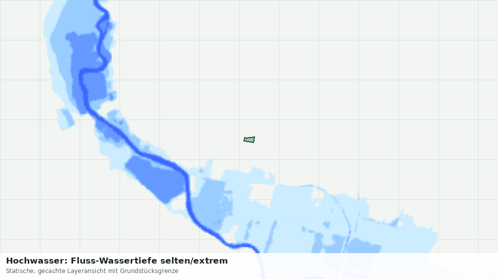 Statische Kartenansicht: Hochwasser: Fluss-Wassertiefe selten/extrem