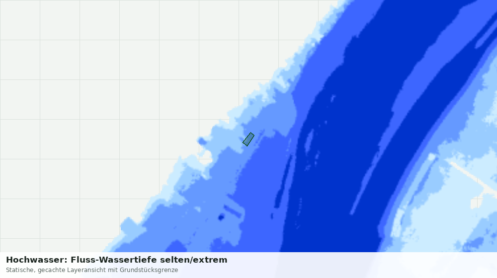 Statische Kartenansicht: Hochwasser: Fluss-Wassertiefe selten/extrem