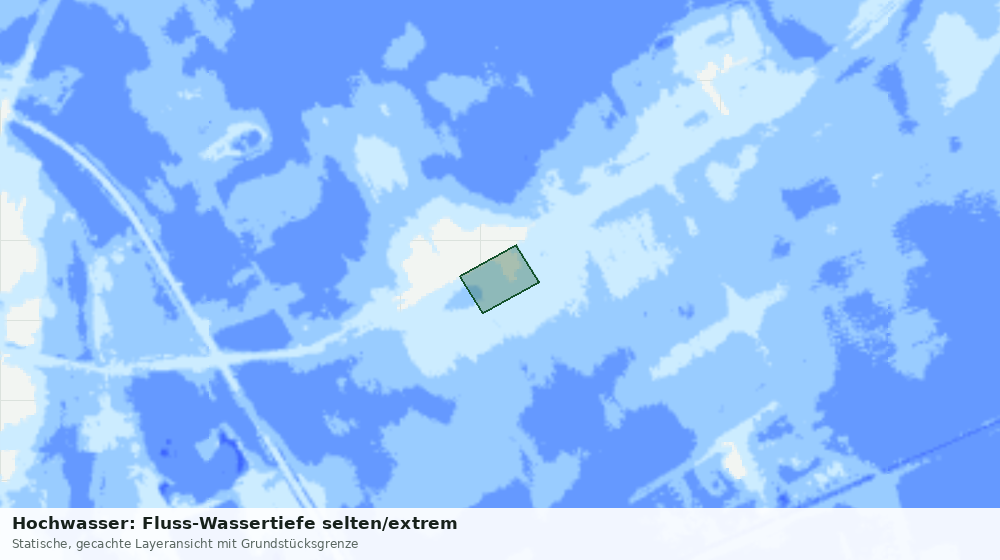 Statische Kartenansicht: Hochwasser: Fluss-Wassertiefe selten/extrem