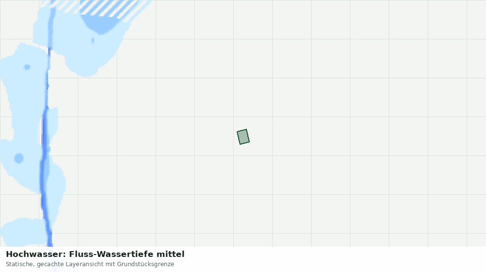 Statische Kartenansicht: Hochwasser: Fluss-Wassertiefe mittel