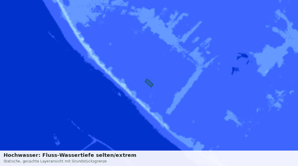 Statische Kartenansicht: Hochwasser: Fluss-Wassertiefe selten/extrem