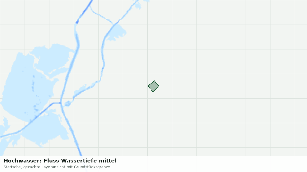 Statische Kartenansicht: Hochwasser: Fluss-Wassertiefe mittel