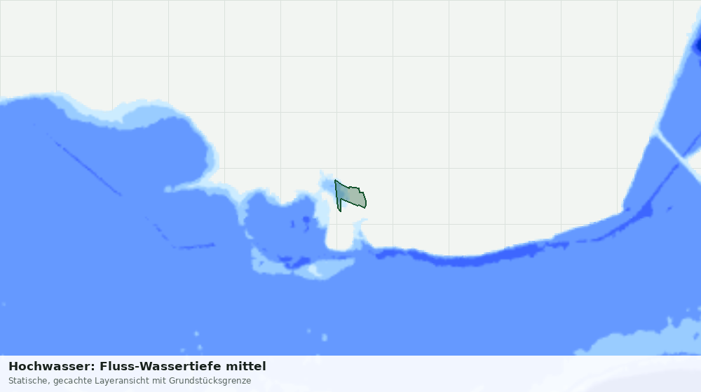 Statische Kartenansicht: Hochwasser: Fluss-Wassertiefe mittel